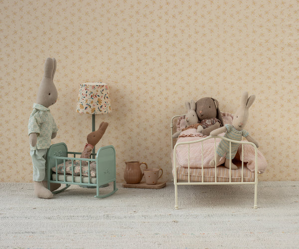 Cuna de metal para baby / my - rosa claro