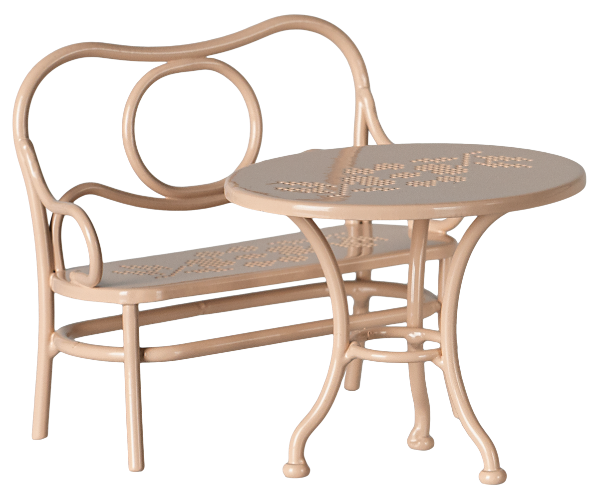 Mobiliario café para ratoncitos grandes - rosa claro