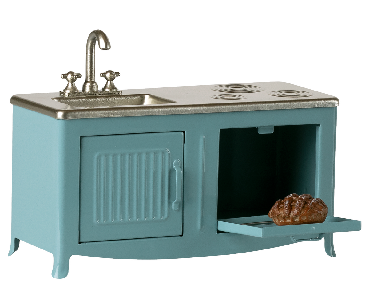 Cocina de metal - ratoncitos, azul