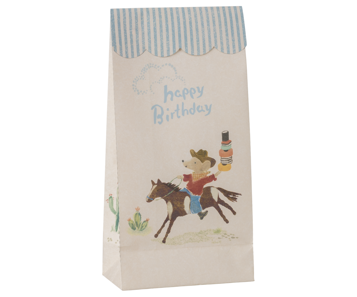 Bolsas de fiesta Happy Birthday 12 unidades - cowboy