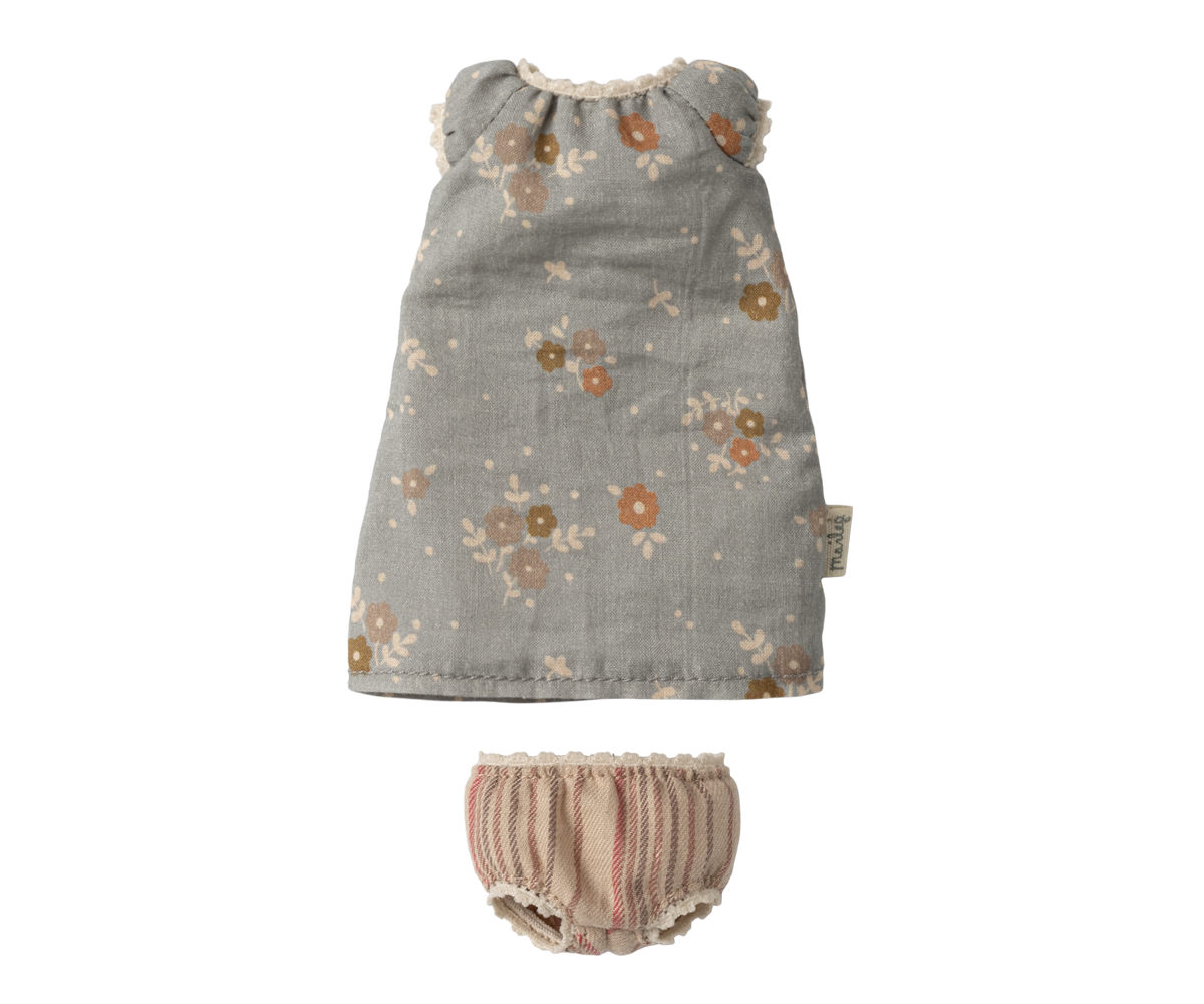 Vestido azul flores talla 1 - Miss Coppelia