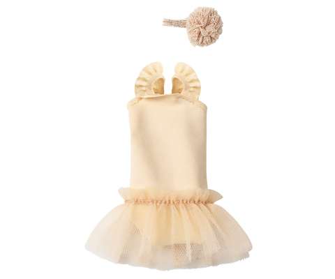 Maillot y falda crema - talla 2