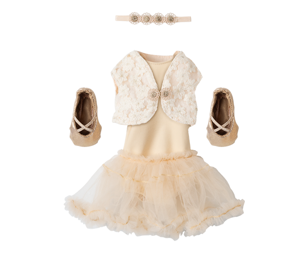 Conejita Ballerina maillot y falda crema - talla 3 - Miss Coppelia