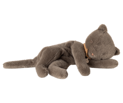 Gatito de peluche dormido - gris