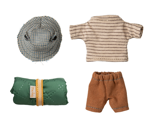 Ratoncito excursionista rayas marrones - hermano mayor