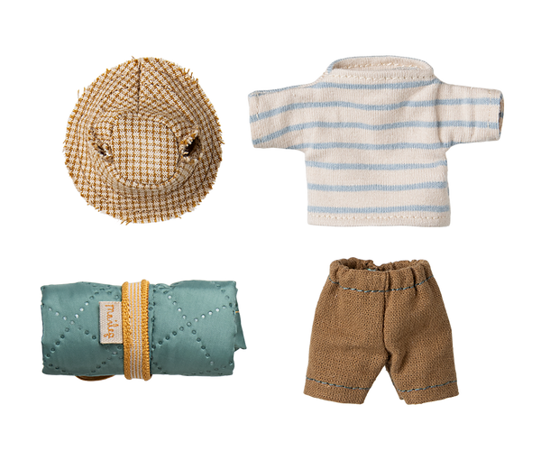 Ratoncito excursionista rayas azules - hermano mayor