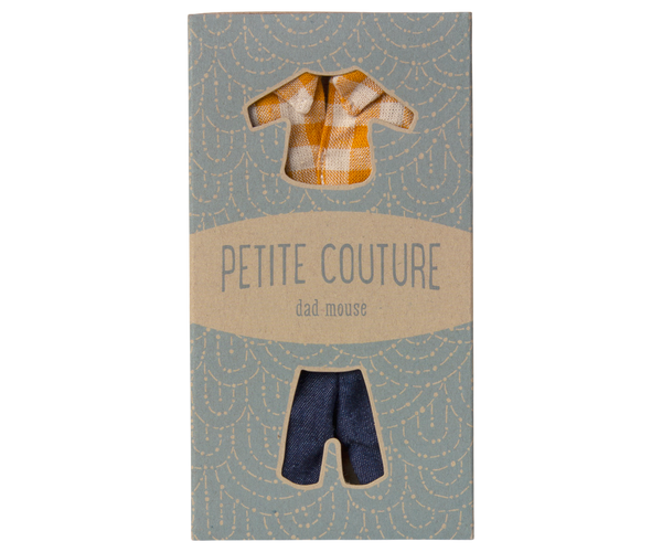 Camisa cuadros amarillos y pantalones - ratoncito papá