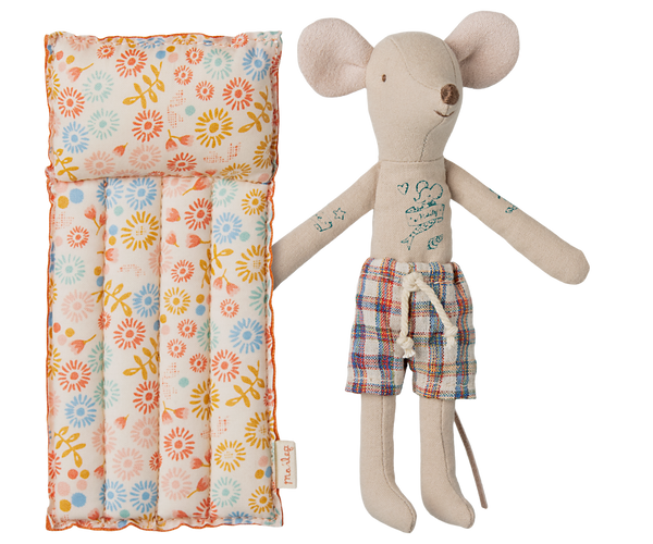 Ratoncito papá con colchoneta - colección playa