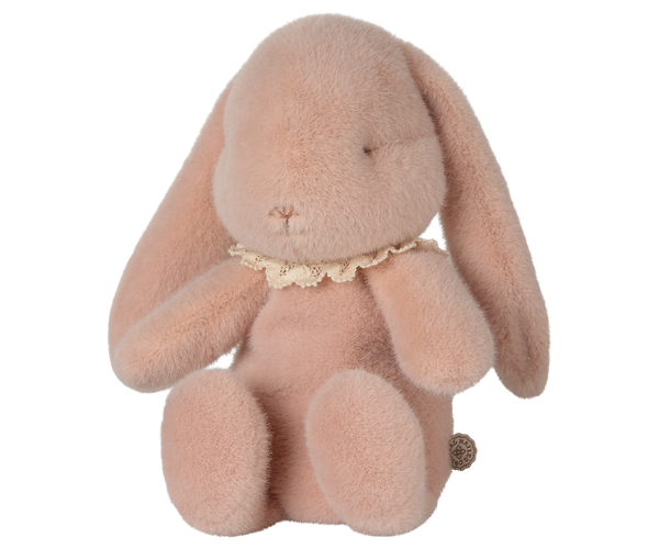 Huevo de pascua MEDIANO con conejo rosa