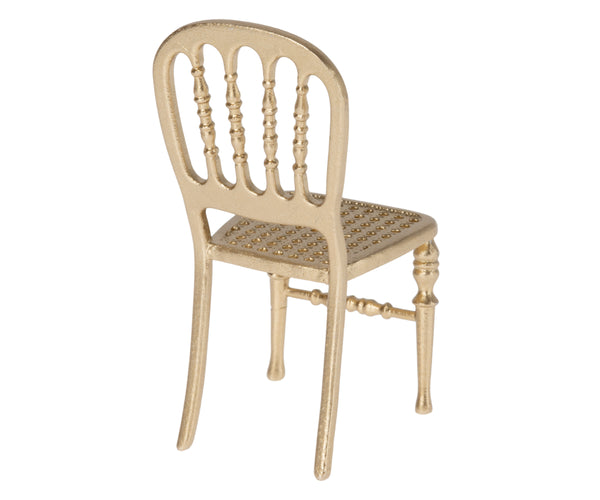 Silla vintage de metal dorado para ratoncitos - Miss Coppelia