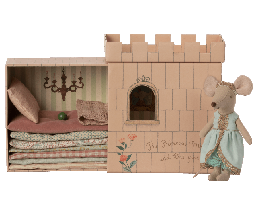 Ratoncita princesa y el guisante - vestido azul