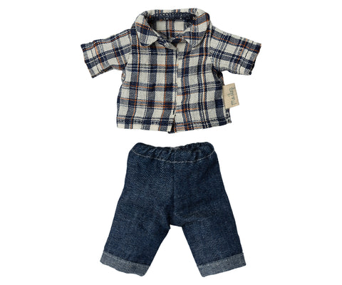 Ropa para ratoncito papá a cuadros