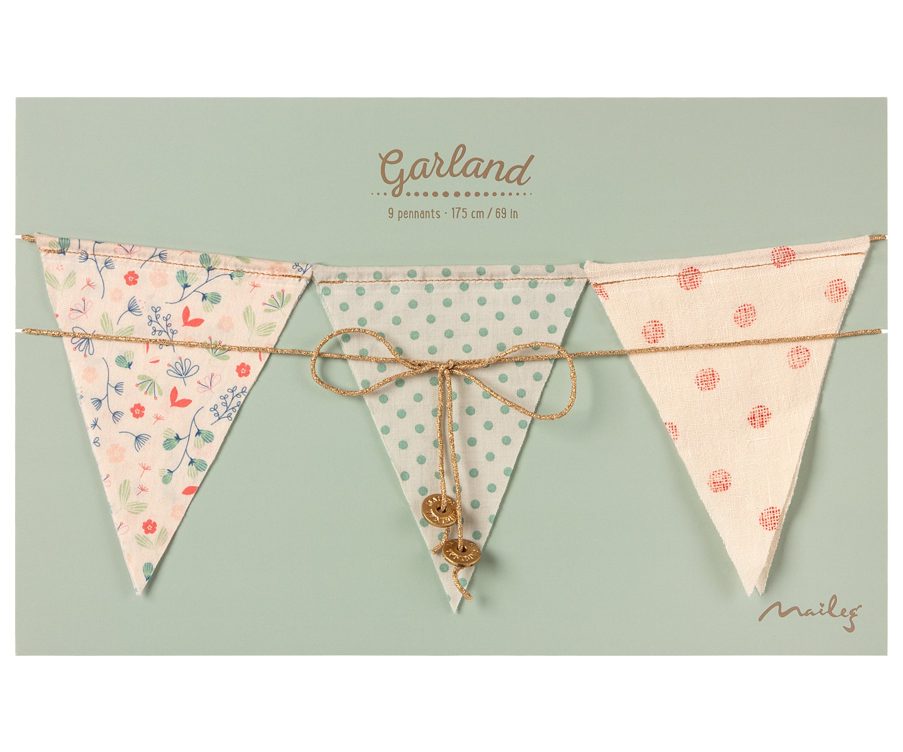 Guirnalda 9 banderines - multicolor