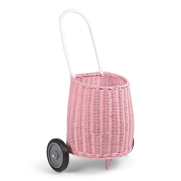 Cesto con ruedas - rosa