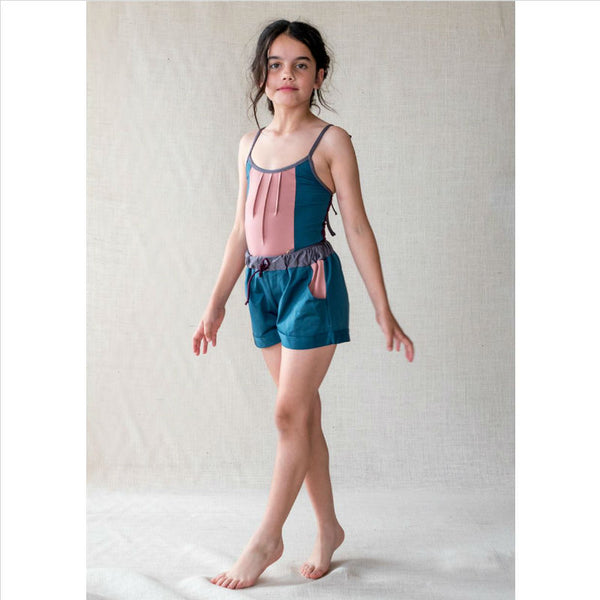 Short lycra combi - rosa viejo, granate, verde ciprés, gris - Miss Coppelia