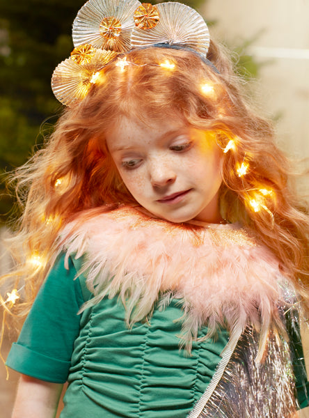 Collar de plumas - melocotón - Miss Coppelia