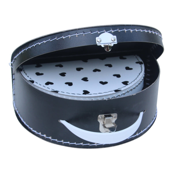 Cajitas corazones blanco y negro - set de 2 - Miss Coppelia